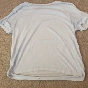 Crop ribbed American eagle shirt